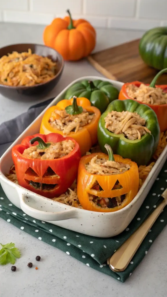 I'm Making SHREDDED CHICKEN & RICE STUFFED PEPPERS For Halloween Again 2 L4KjBiT0qPjZBuE46Skgz image compressed