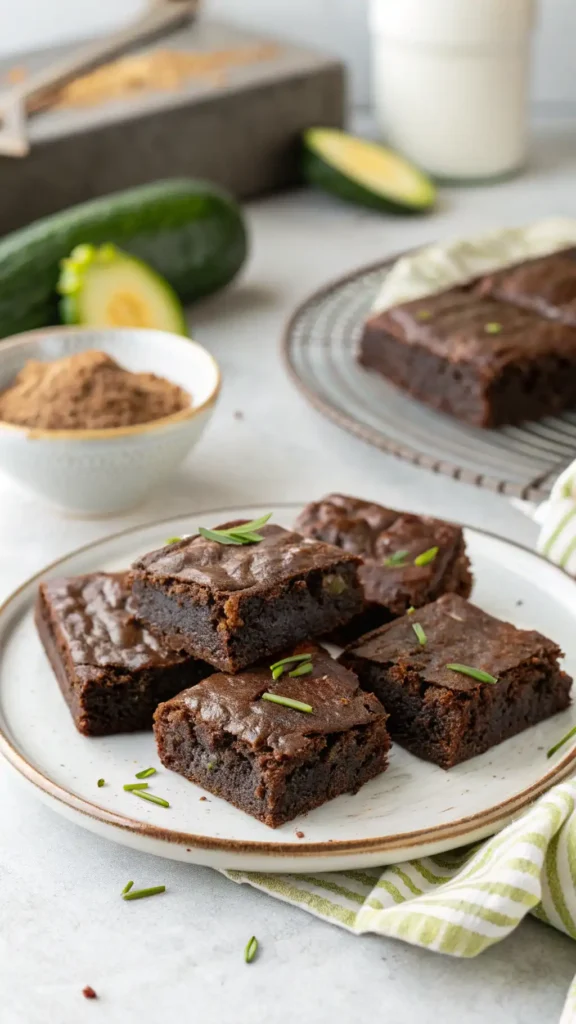 Chocolate Zucchini Brownies I'm literally obsessed with this fudgy recipe 2 e8k5ibeEvTyqJGASHoguM image compressed