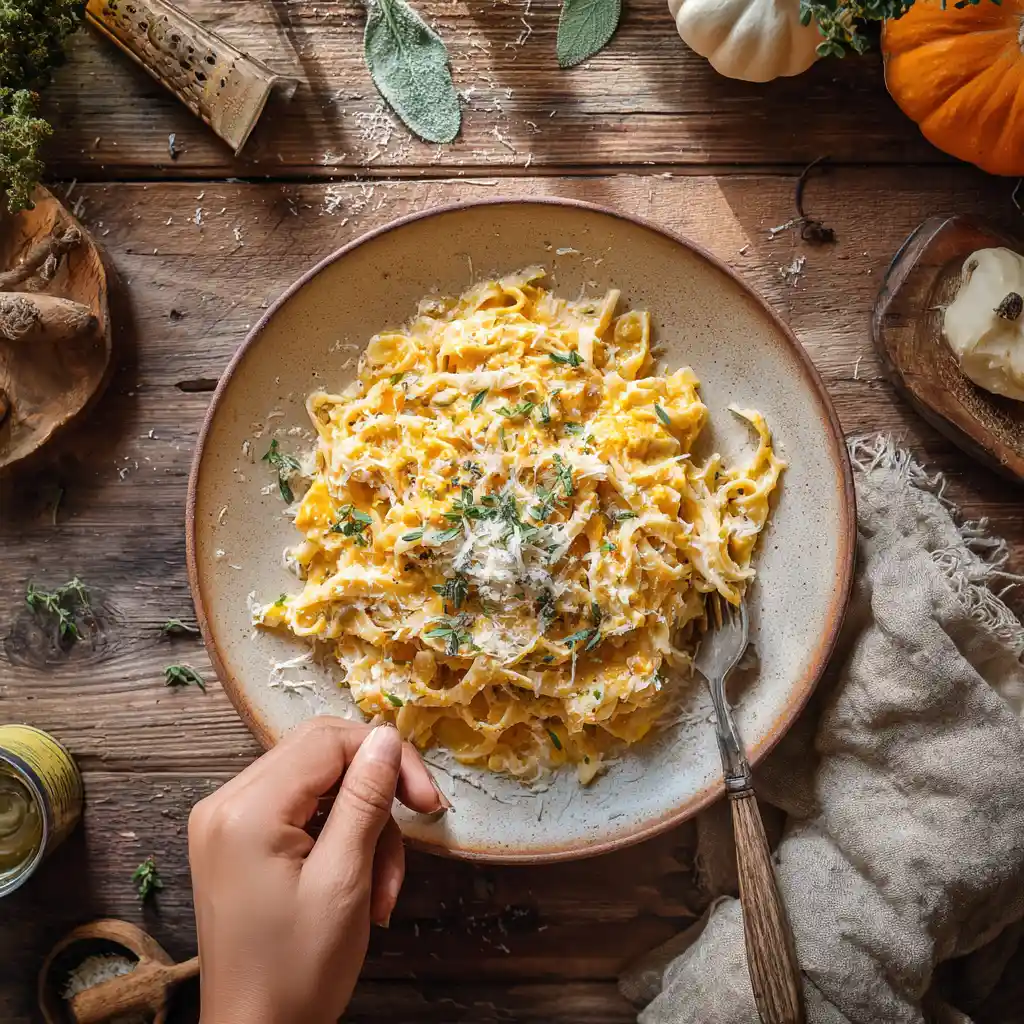 How to Make the Creamiest Pumpkin Pasta Sauce Ever 1 u3316835771 A warm slightly overhead shot of a bowl of creamy c2547f0b fc5a 458c 93b7 52f212c02164 1 compressed