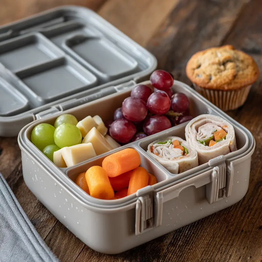 Best 7 Cold School Lunch Ideas for Picky Eaters 5 u3316835771 Bento box with small amounts of grapes cheese cub 8a13806f 53c6 4d96 8e98 effb976c1b4b 3 compressed