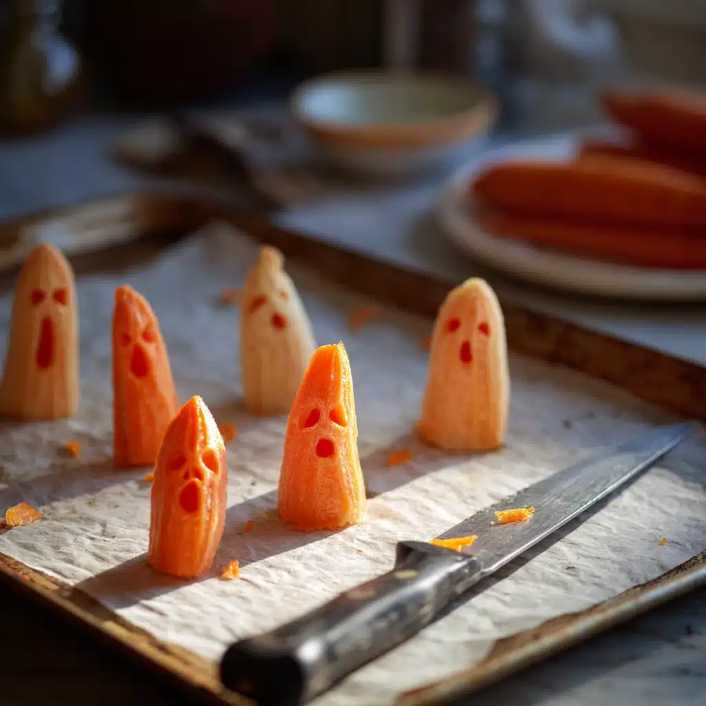 Carrot Ghosts and Boo Hummus I'm Obsessed With for Spooky Snacking 1 u3316835771 Close up of carrot ghosts carved and laid out on 5a101d12 1853 4c61 811e b323509ab2f6 1 compressed