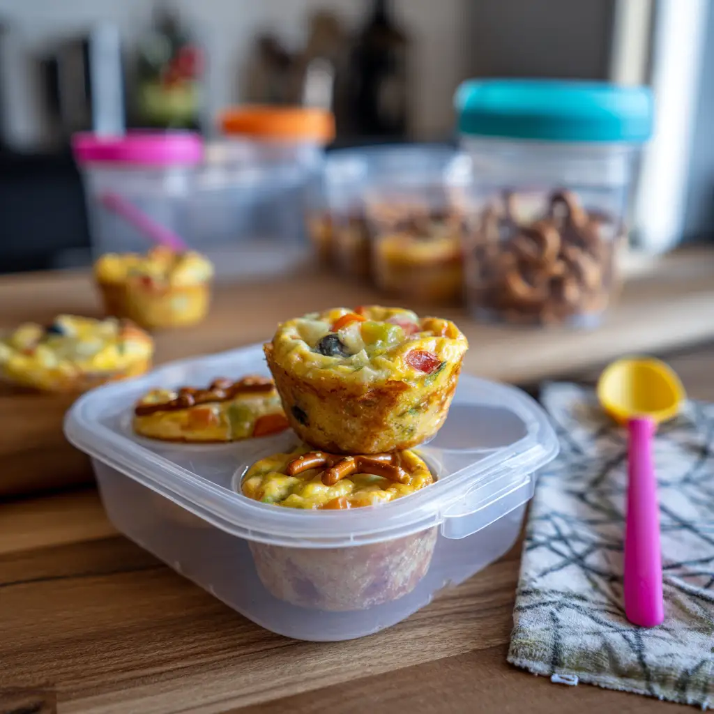 Best 7 Cold School Lunch Ideas for Picky Eaters 6 u3316835771 Egg muffins packed with a fruit cup and pretzels d3b038e0 89e0 45ea 93be ddfdbcdc5d8f 3 compressed