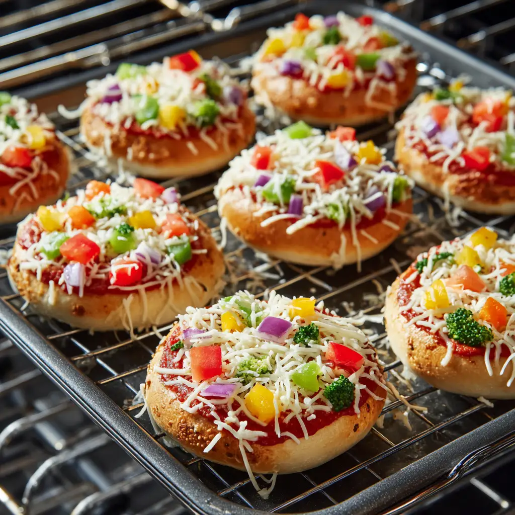 How "School Lunch Inspo Healthy" Makes 5 Nutritious Meals! 3 u3316835771 Mini bagel halves on toaster oven tray with tomat b7ac7f8a 2015 4272 b592 ffbe13912775 1 compressed