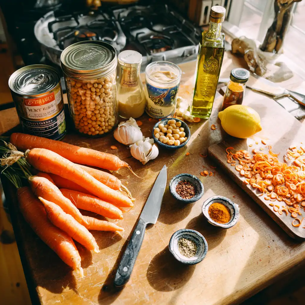 Carrot Ghosts and Boo Hummus I'm Obsessed With for Spooky Snacking 2 u3316835771 Overhead shot of all ingredients laid out casuall b5535790 51ae 4e16 b25d c361ce6b3e54 1 compressed