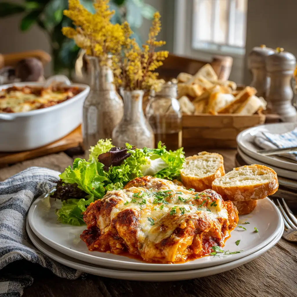 Baked Chicken Parmesan Casserole I'm making these for the 3rd time THIS week 1 u3316835771 Plated serving of baked chicken parmesan casserol c1b011df aa45 4e58 8cb8 144ade5ce034 1 compressed