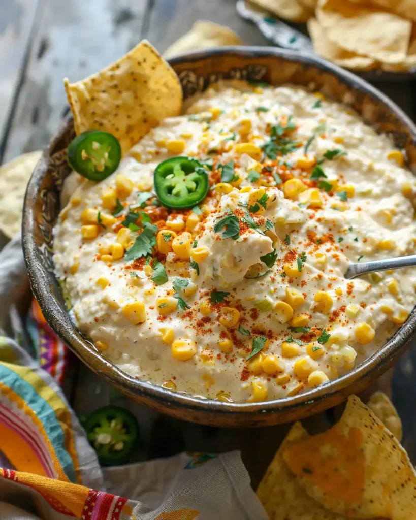 The Best Out-of-this-World Corn Dip I’m Obsessed With Right Now 2 u3316835771 Top down shot of a rustic bowl filled with creamy af697d5f de29 4b94 b151 9f717773fcdf 2 compressed