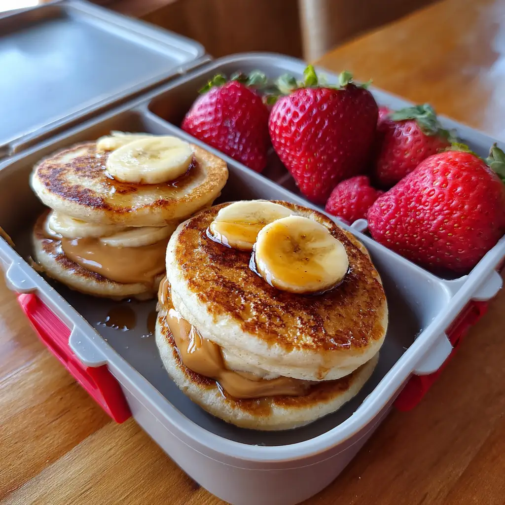 How 10 Simple Lunch Ideas for Kids Can Make Your Life Easier 8 u3316835771 Two leftover mini pancakes with peanut butter and 1b1ad716 167a 4a65 87a5 38e56e7ecae4 0 compressed
