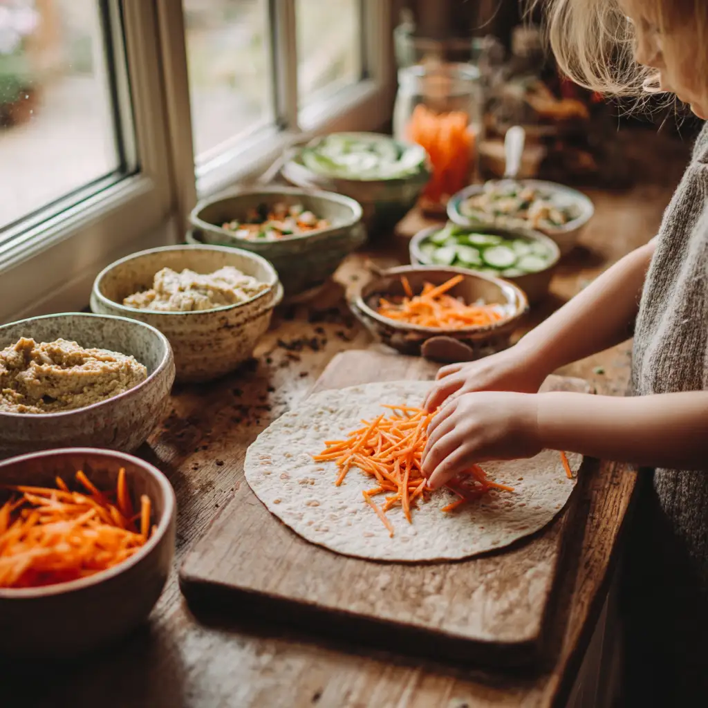 How 10 Simple Lunch Ideas for Kids Can Make Your Life Easier 2 u3316835771 Whole wheat wrap being filled with turkey grated 112871c5 b33d 401f a69d 330cb5107d6c 3 compressed