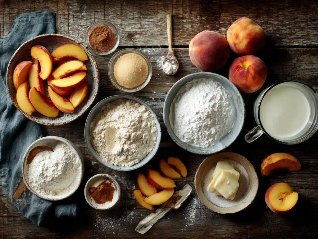 How to Make Tennessee Peach Pudding in Just 4 Steps 2 u3316835771 laid out on a slightly messy wooden kitchen count fee787e8 2186 4cd8 b2bd a4b6dd574c9c 1 compressed