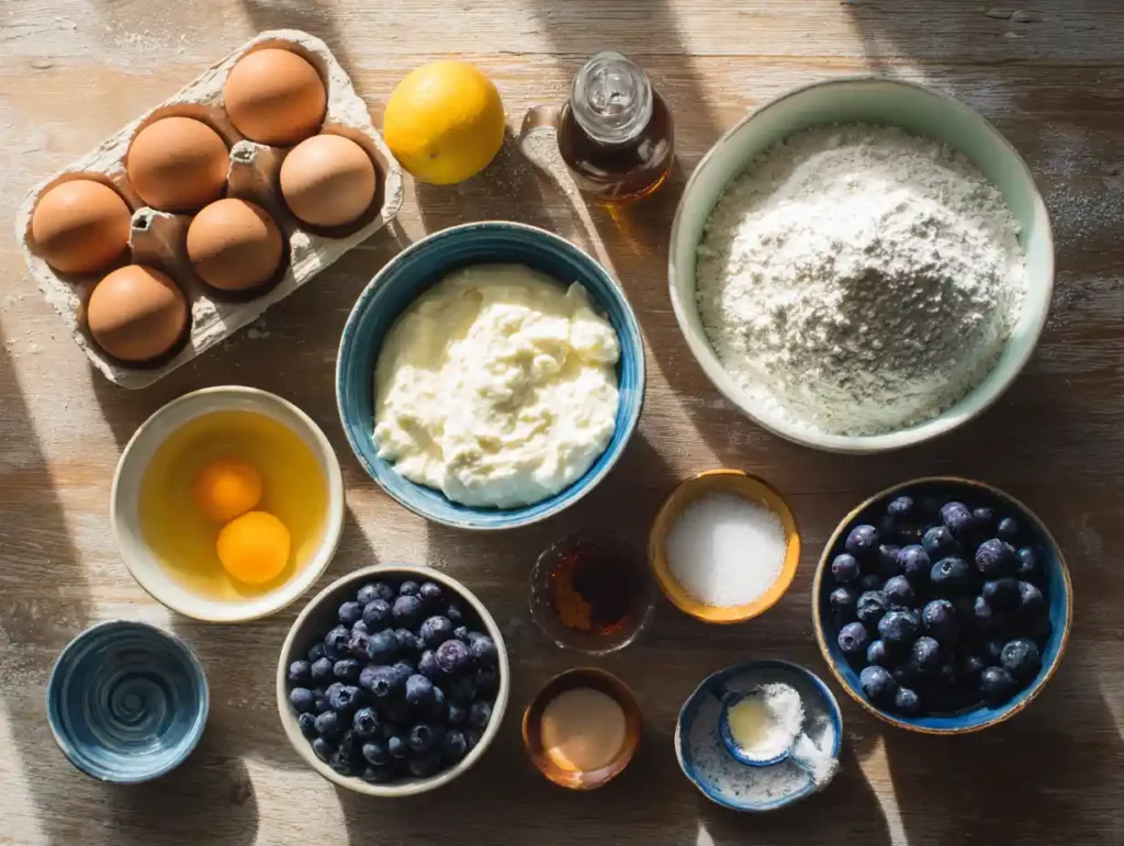 How to Make Peach and Blueberry Greek Yogurt Cake in 5 Steps 2 Peach and Blueberry Greek Yogurt Cake