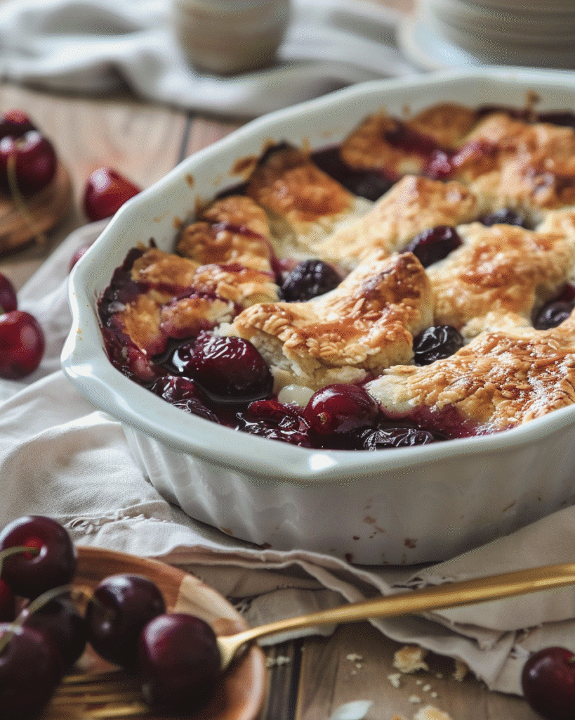 Smoked Cherry Cobbler I'm Obsessed With This Easy Summer Dessert 2 u3316835771 realistic homemade smoked cherry cobbler in a whi 4c83f398 71fa 4be2 bb85 9d722345129f 3