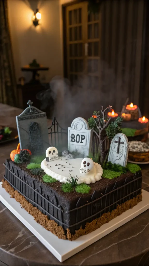 Haunted Graveyard Cake I'm Obsessed With for Spooky Halloween Parties 1 4qyRj37VlNQ299 CTV27y image compressed