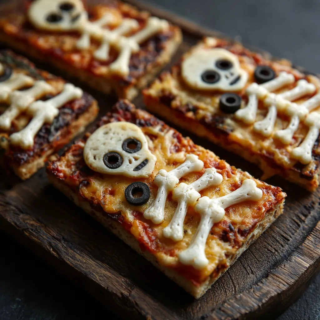 I'M Obsessed With Skeleton Pizza on Wraps for Spooky Fun Pizza Night 1 u3316835771 MidJourney Flatbread pizza decorated with skeleto 9661436e 93e0 42fd 9697 91b7a9344288 0 compressed