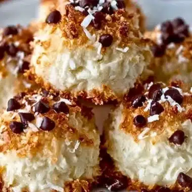 Easy No-Bake Moose Farts 2 A plate of no-bake moose farts desserts, showcasing their creamy texture.