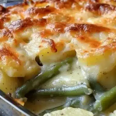 Ultimate Green Bean Casserole with Potatoes 1 Ultimate green bean casserole with potatoes baked to perfection