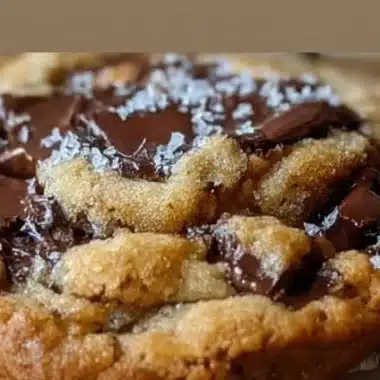 Ultra thick bakery style chocolate chip cookies on a cooling rack