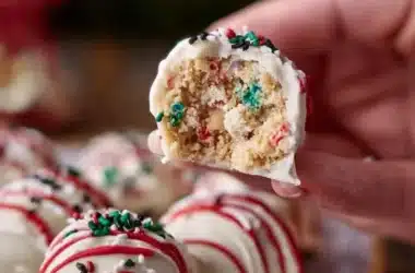 Christmas Tree Cake Truffles inspired by Little Debbies Cakes