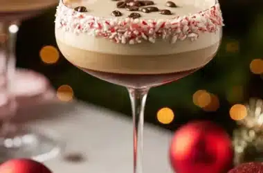 Delicious Peppermint Espresso Martinis served in stylish glasses